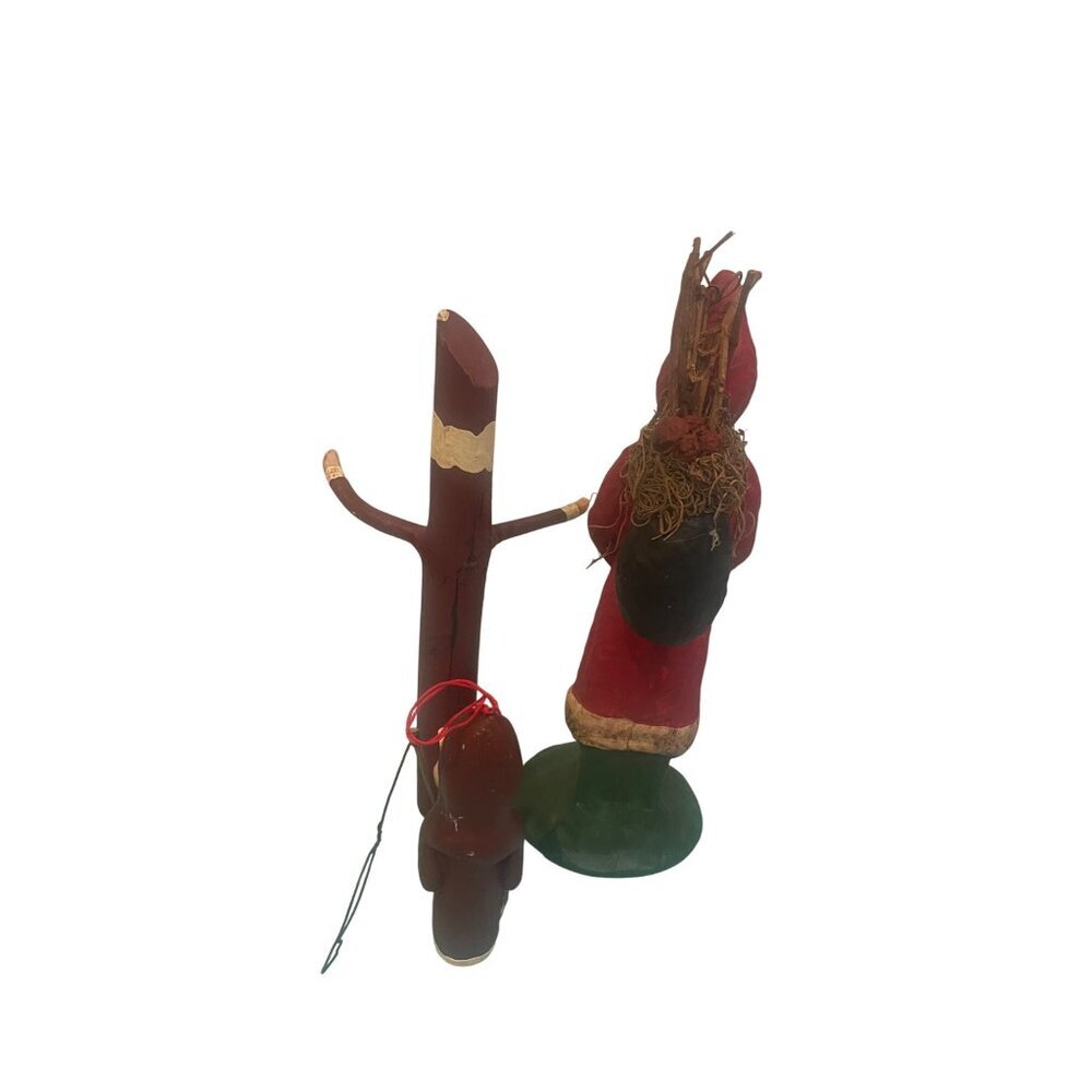 Vintage Primitive Santa Claus Multicolor Folk Art Collection Decor Holiday - Picture 9 of 16